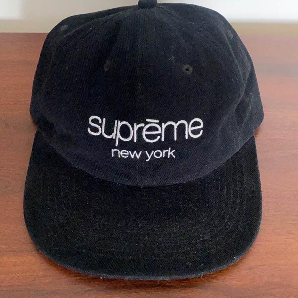 Supreme Classic Logo 6-Panel (SS18) Black